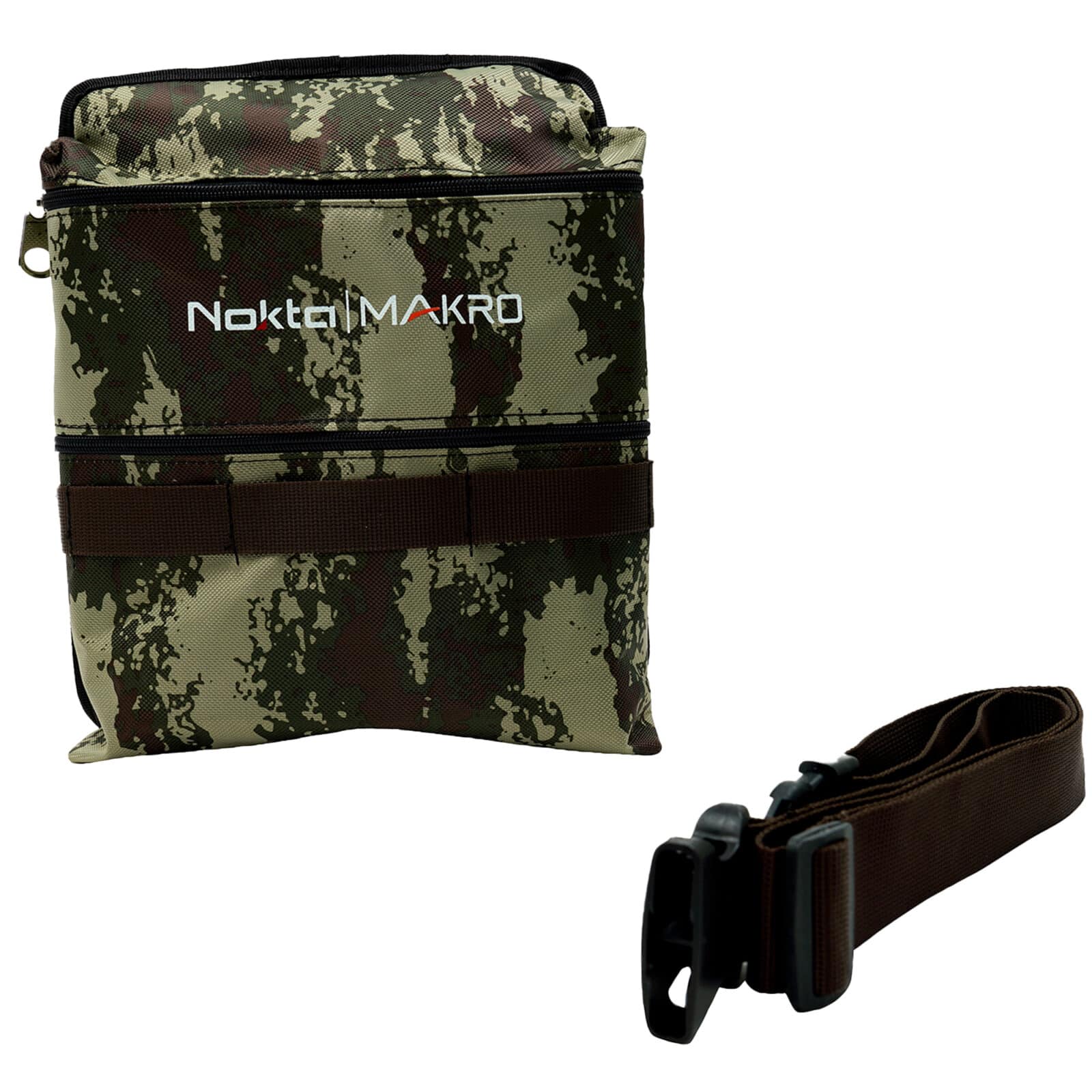 Nokta Finds Pouch Camo - Waterproof Metal Detecting Accessory Pouch for Coins, Jewelry & Relics - Perfect for Outdoor Treasure Hunting & Beach Metal Detecting