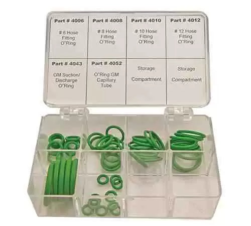 Heavy Duty Truck AC O-Ring Assortment Kit 4460 - Complete Seal Repair Set for Freightliner, Peterbilt, Kenworth - Perfect for AC System Maintenance & Leak Repair