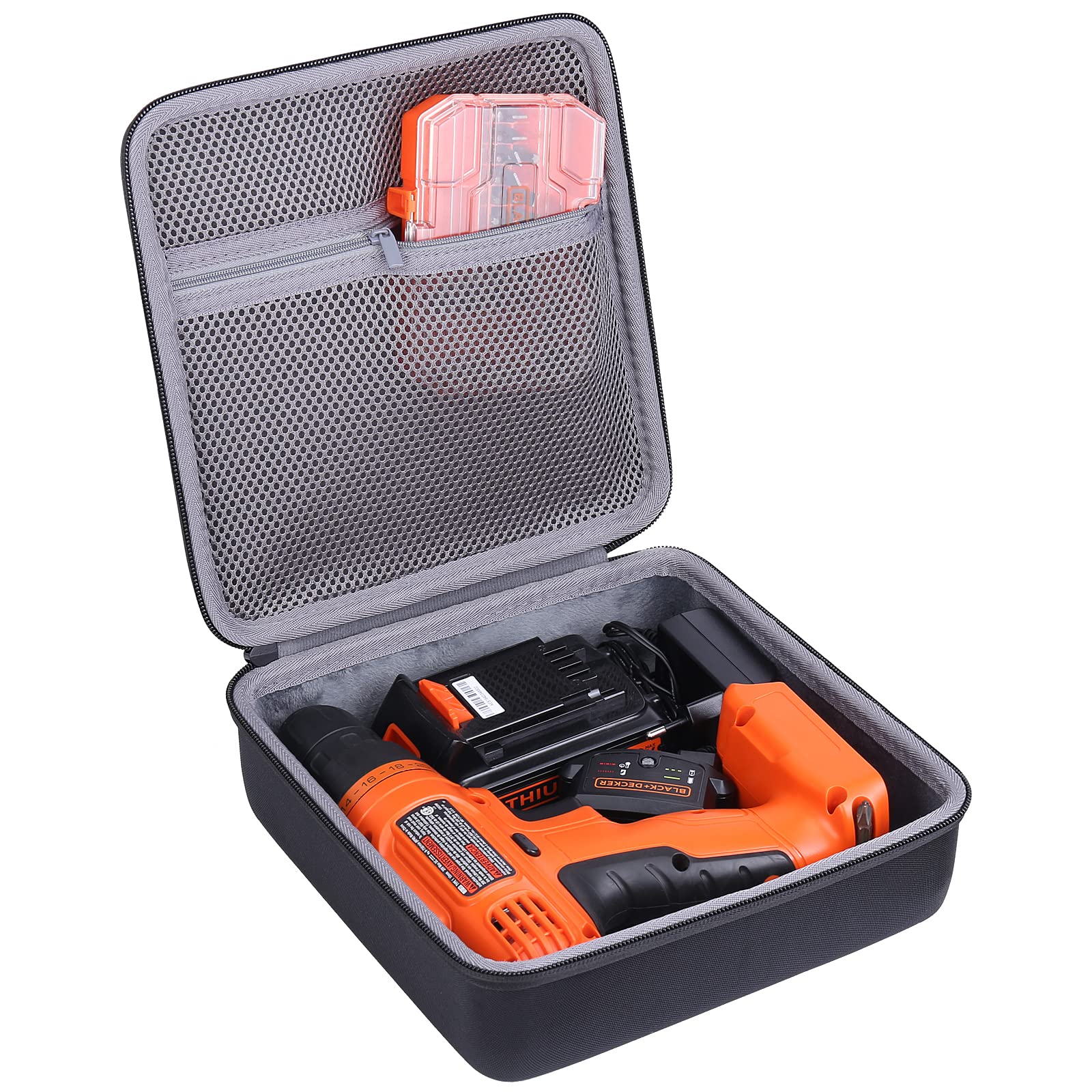 CO2CREA Hard Protective Case Replacement for BLACK+DECKER LDX120C & LD120VA MAX Cordless Drill Driver - Durable Storage Solution for Power Tools & DIY Projects