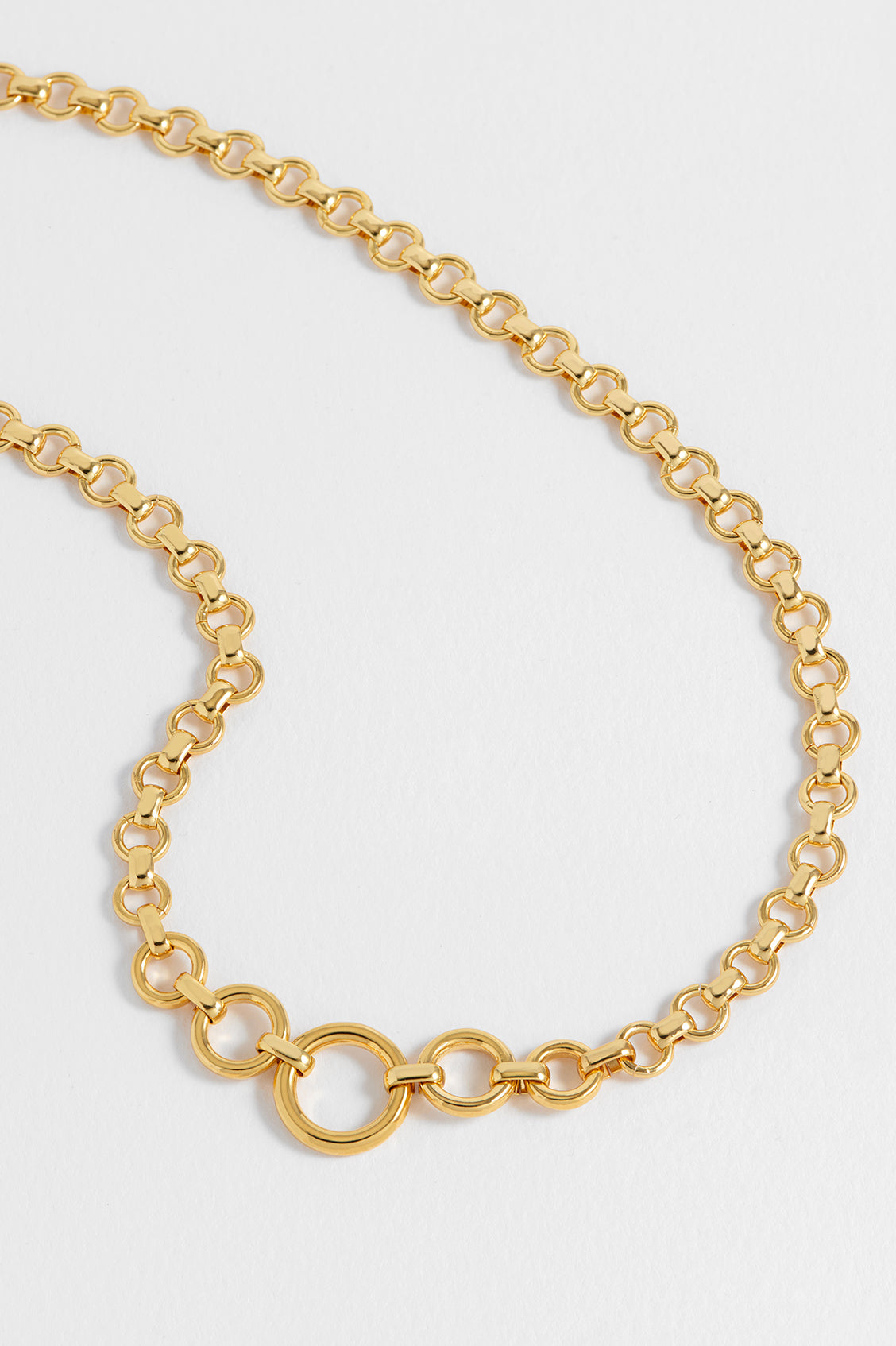 Elegant Graduated Round Link Chain Necklace for Women - Perfect for Layering, Everyday Wear & Special Occasions