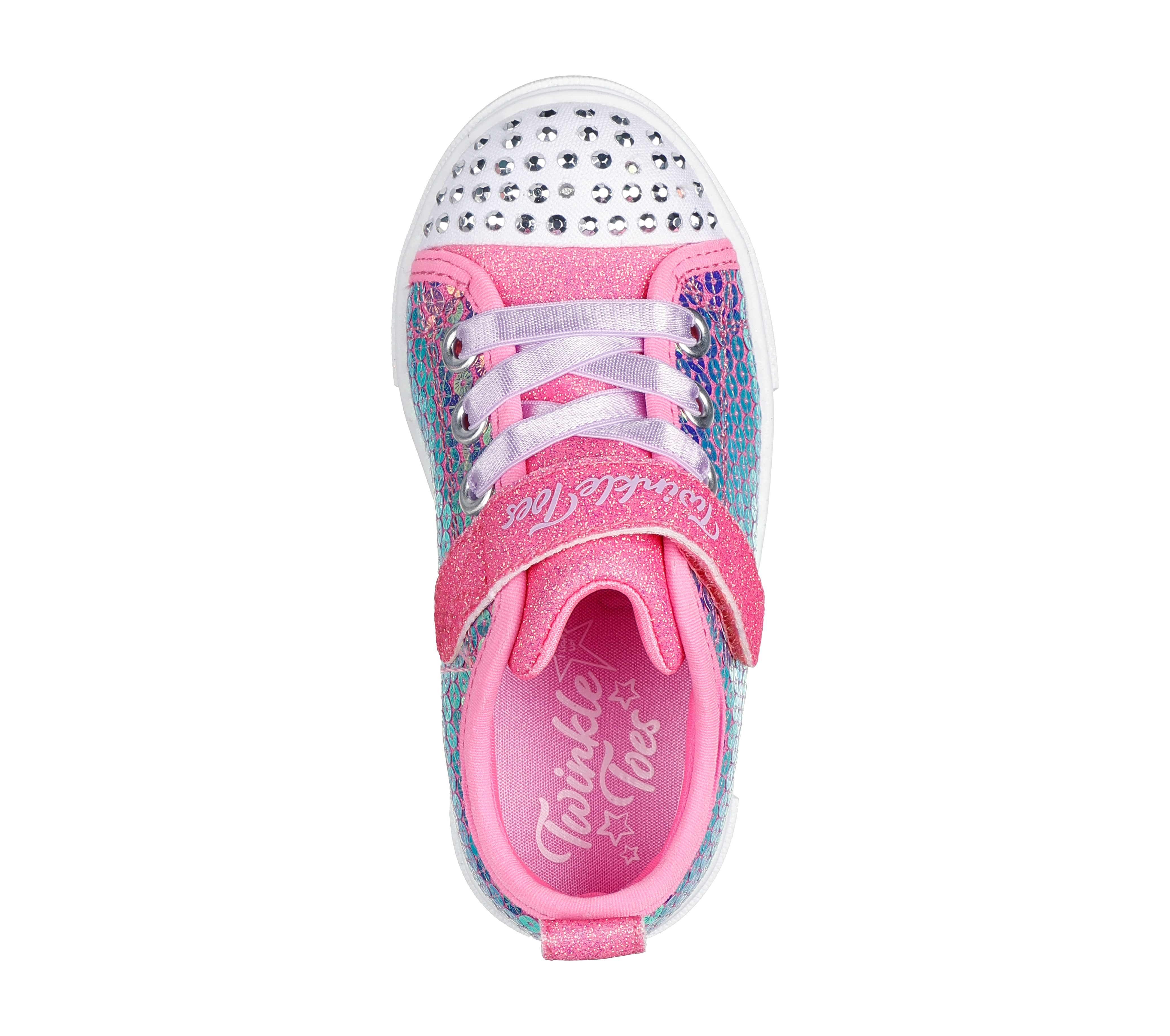 SKECHERS Twinkle Sparks Sequin Party Shoes for Toddlers & Infants - Pink Multi Color | Comfortable & Stylish for Special Occasions, Birthday Parties & Dress-Up Play