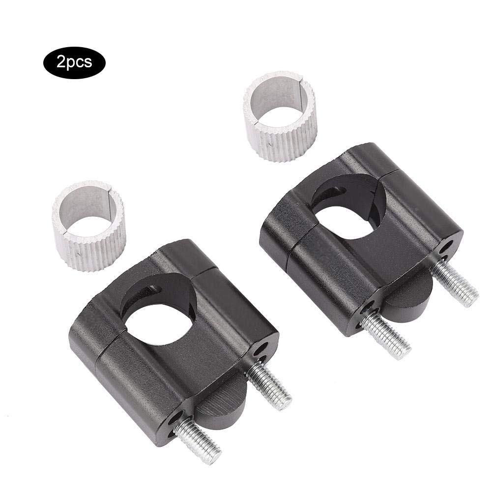 Adjustable Aluminum Alloy Motorcycle Handlebar Risers - 1 Pair Universal Handlebar Clamp Riser for Comfortable Riding Position - Perfect for Harley, Honda, Yamaha & Other Cruiser Bikes