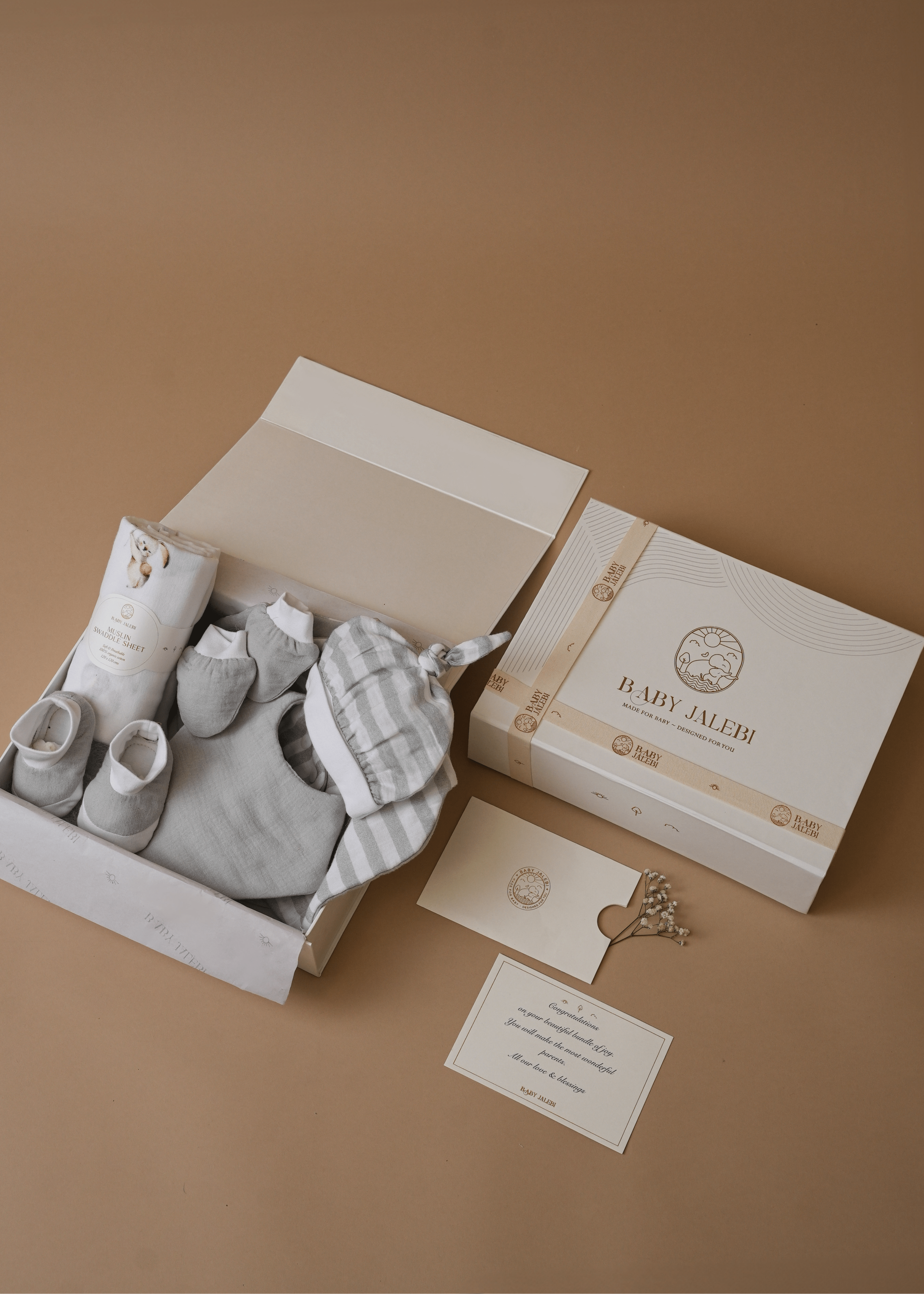 Up in the Clouds Welcome Baby Box - Newborn Gift Set for Baby Showers, Birthdays & Celebrations - Perfect for Nursery Decor and First Year Milestones