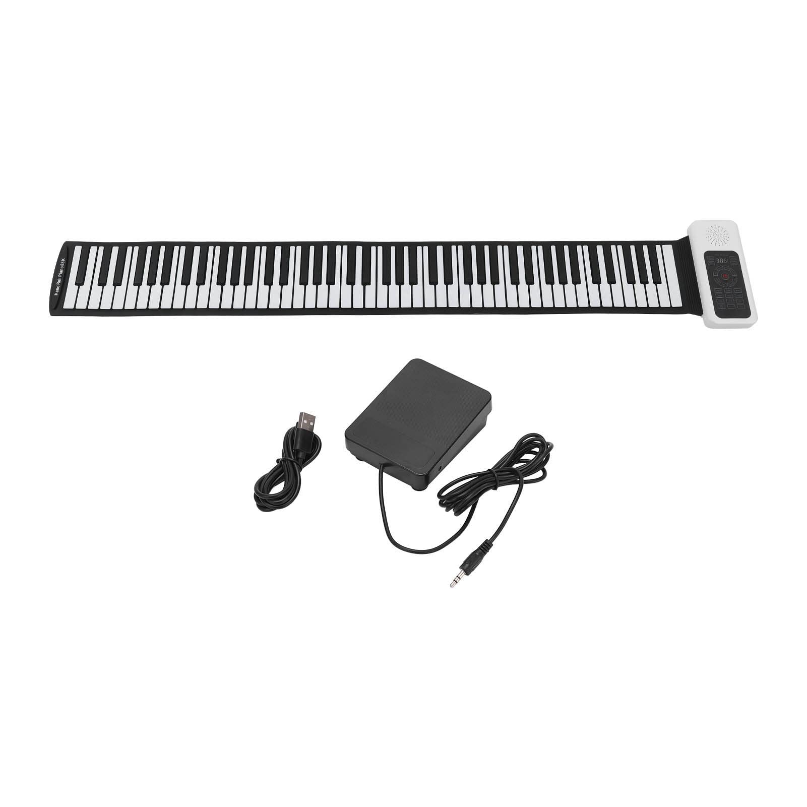 88-Key Portable Foldable Electronic Piano with LED Display - Silicone Roll-Up Keyboard for Kids, Beginners & Adults - Perfect for Travel, Home Practice & Music Learning