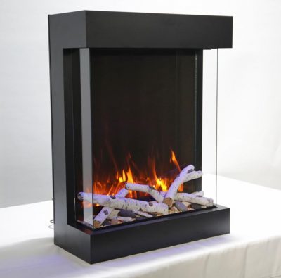 Amantii TRU VIEW XL 3-Sided Electric Fireplace - Indoor/Outdoor Use for Living Room, Patio & Bedroom | Energy Efficient Heating Solution