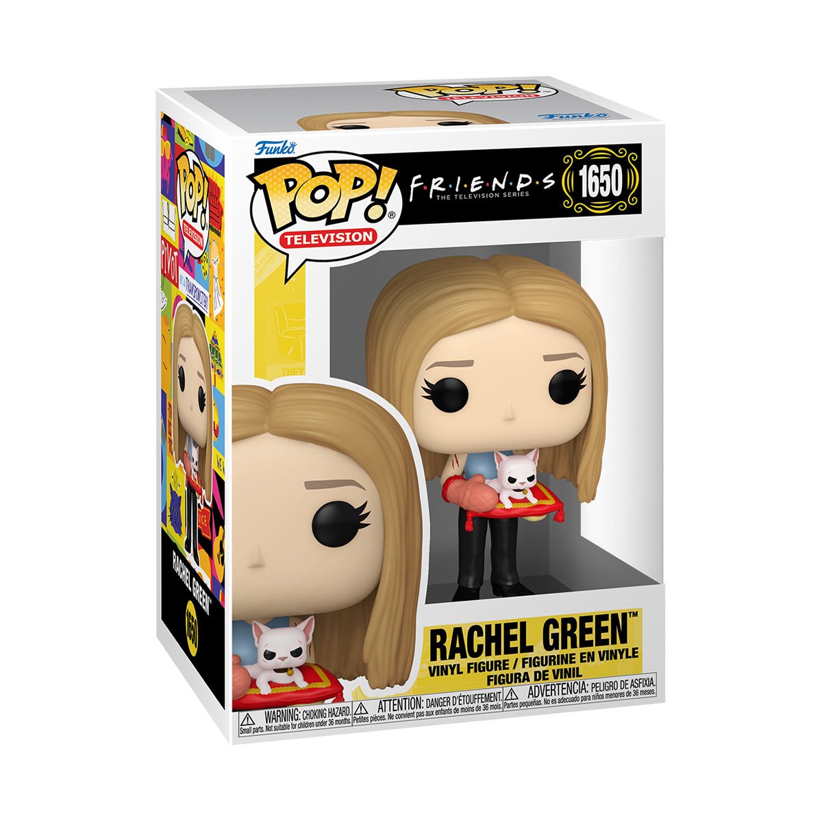 Friends TV Show Rachel Green with Cat Funko Pop! Vinyl Figure #1650 - Collectible Gift for Fans, Office & Home Decor