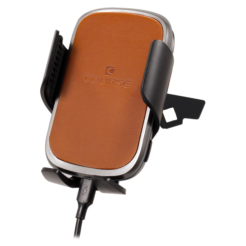 Course Motorsports DirectFit Phone Mount for Honda Pilot (2009-2015) - Auto Closing Charging Cradle Head (Tan, Right Side) - Perfect for Hands-Free Navigation & Safe Driving