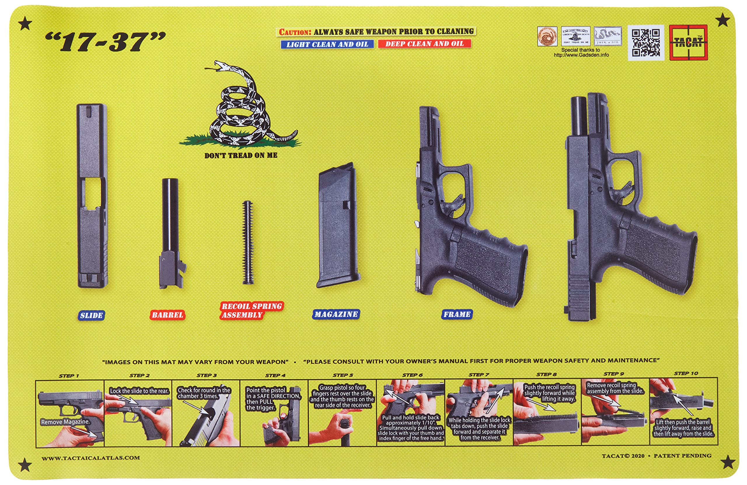 Tactical Gun Cleaning Mat for Firearm Maintenance & Repair