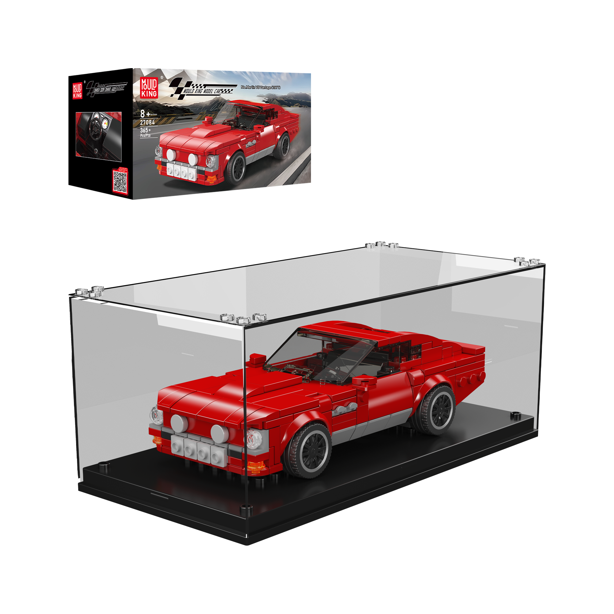 Mould King 27084 Martin V8 Vintage Car Model Building Set - 365 Pieces DIY Construction Toy for Adults & Teens | Collectible Display Model, Gift for Car Lovers, STEM Educational Activity