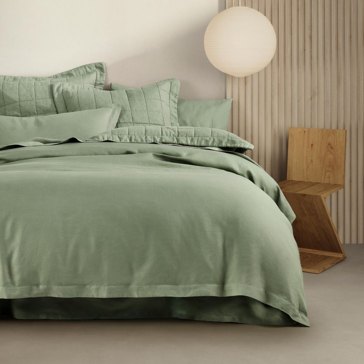 Sheridan Abbotson Cactus Linen Quilt Cover Set - Soft Breathable Bedding for Bohemian & Desert Chic Bedroom Decor