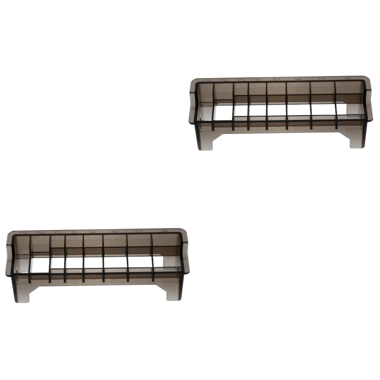 FOMIYES 2-Pack Clear Plastic Comb Storage Box - 8-Slot Hairdressing Organizer for Barber Combs, Cutting Guides & Tools | Portable Salon Storage Case for Professional Stylists & Home Use