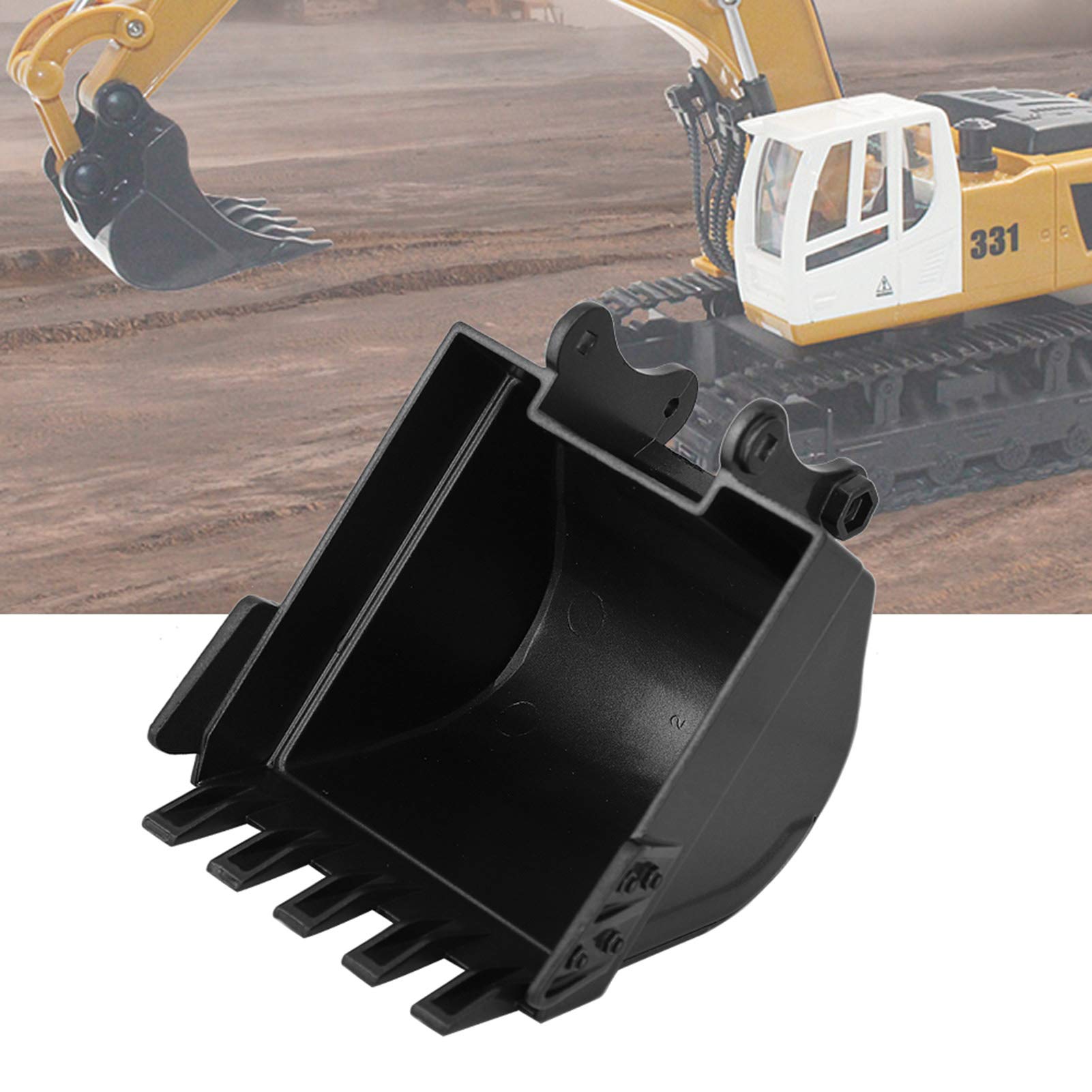 Shanrya RC Bucket Accessory for Remote Control Construction Vehicles - 1:50 Scale Engineering Toy for Kids & Adults - Perfect for Construction Site Play, Sandbox Activities & Collectors