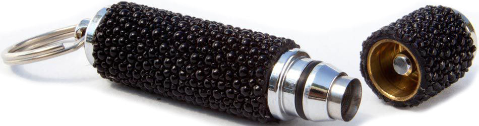 Brizard & Co Premium Black Textured Leather Cigar Punch - Perfect for Cigar Aficionados & Outdoor Enthusiasts