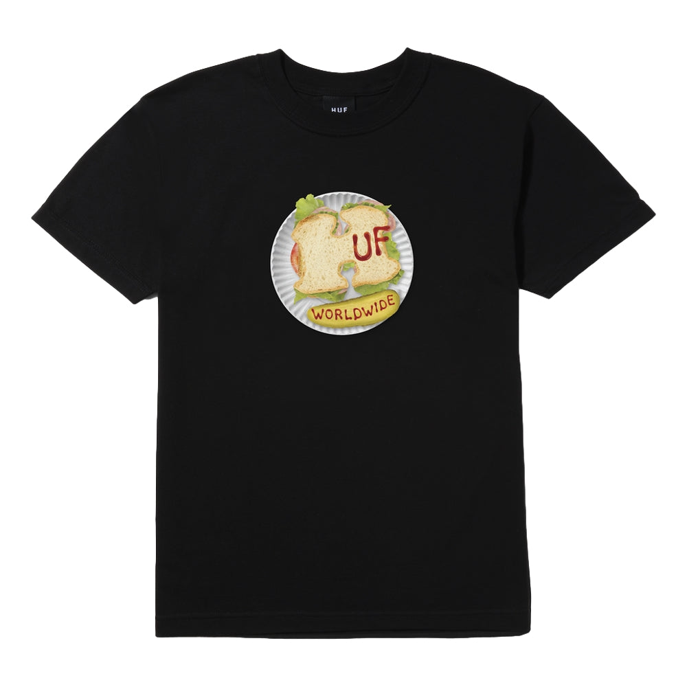 HUF AL FRESCO Short Sleeve T-Shirt for Men - Black Cotton Casual Tee for Streetwear & Summer Outfits