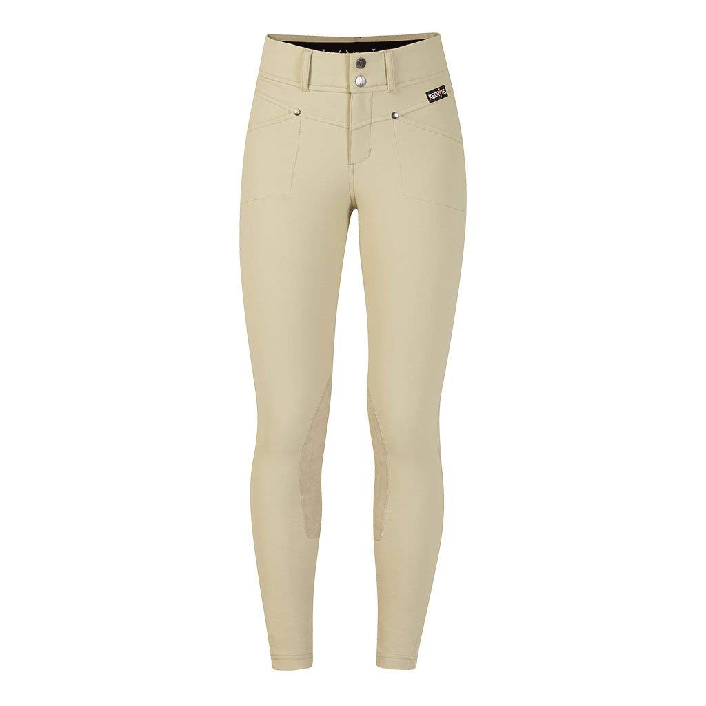 Kerrits Kids Crossover Knee Patch Breech - Durable Riding Pants for Young Equestrians | Perfect for Horseback Riding Lessons & Competitions