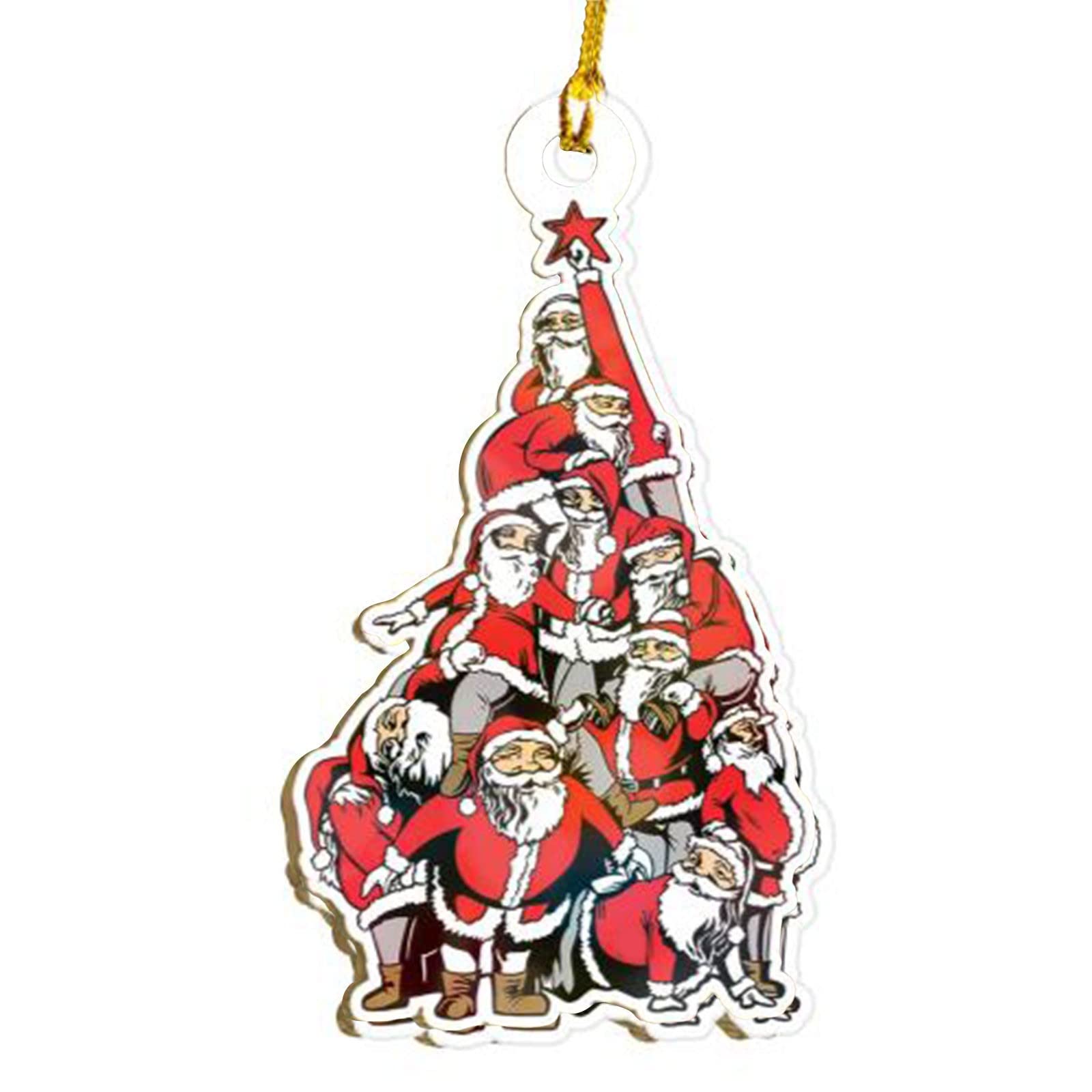 Pacoco 2022 Acrylic Farmhouse Christmas Ornaments - Rustic Holiday Decor for Tree, Mantel & Gifts - New Home Housewarming Present for Family & Friends - Perfect for Christmas Decorations & First Home Celebrations