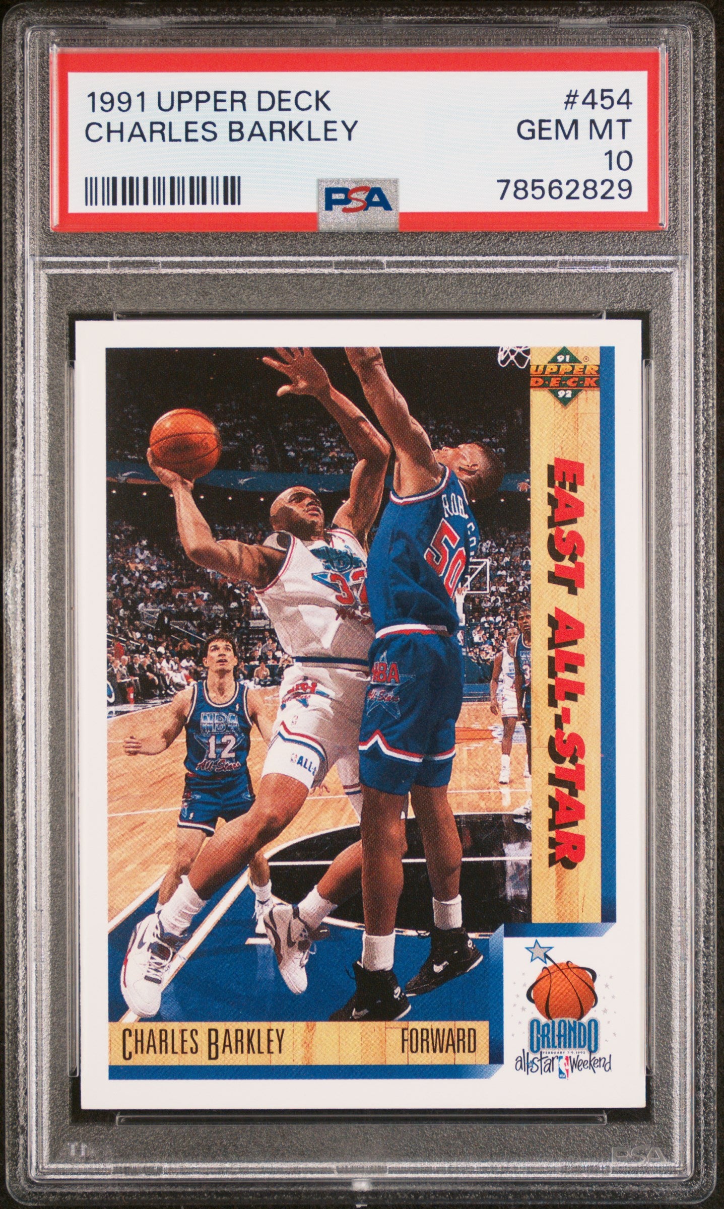 1991 Upper Deck Charles Barkley #454 PSA 10 Gem Mint Basketball Card - Perfect for Collectors, Investors & Sports Memorabilia Enthusiasts