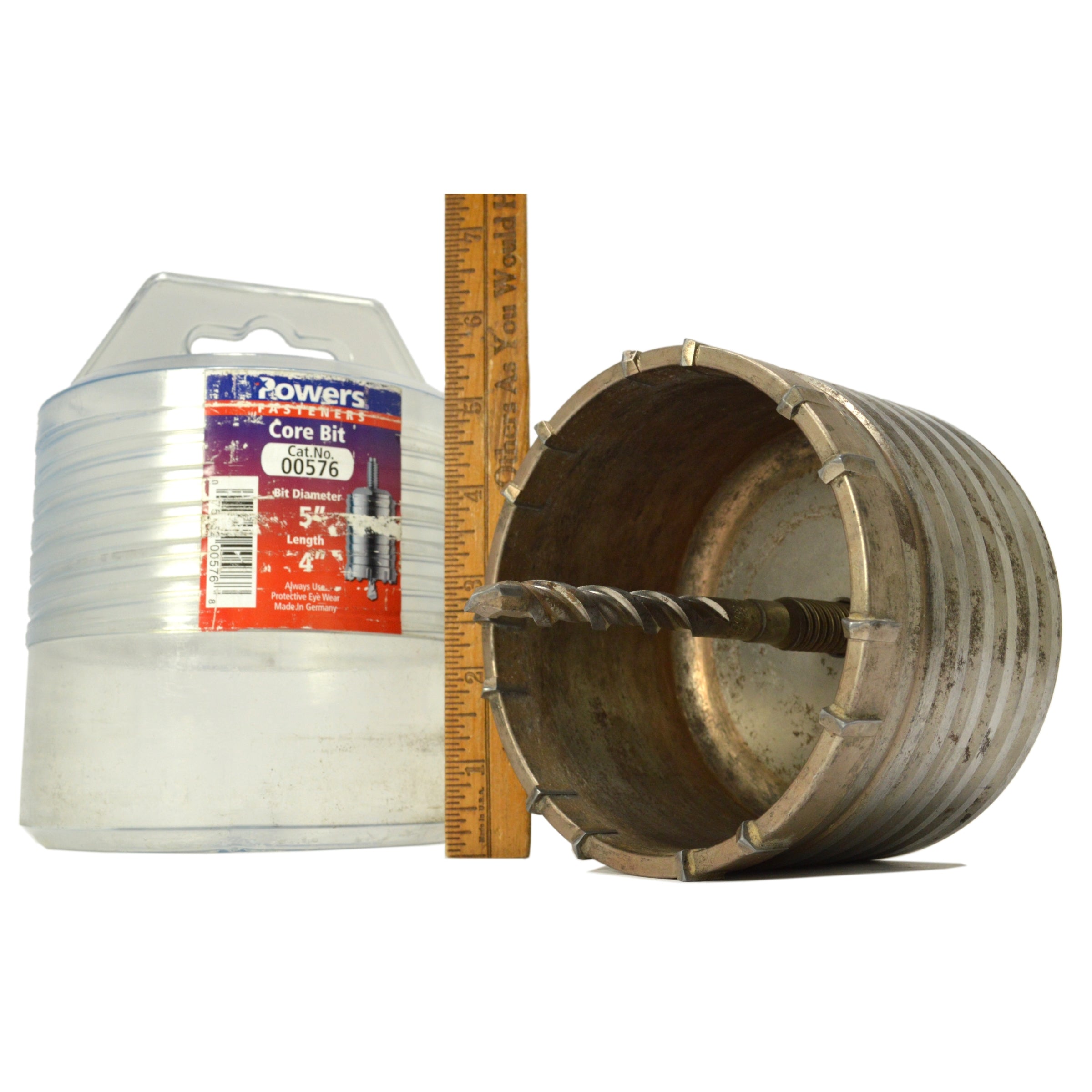 POWERS FASTENERS CORE BIT 5 DIA x 4 DEEP (Catalog No. 00576) - Used Drill Bit for Concrete, Masonry & Tile - Perfect for Construction, Renovation & DIY Projects