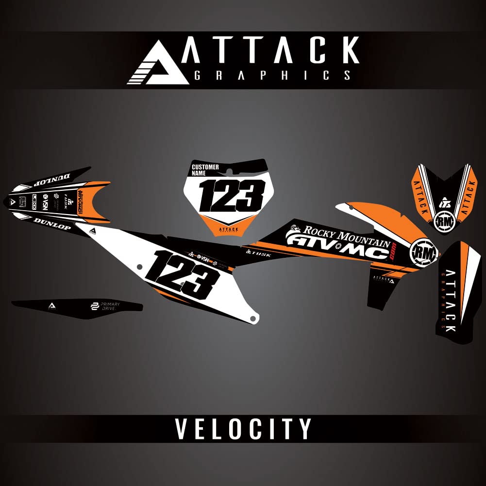 Custom Velocity Complete Bike Graphics Kit for KTM 125 XC 2021 | High-Quality Dirt Bike Decals | Perfect for Motocross Racing & Off-Road Adventures