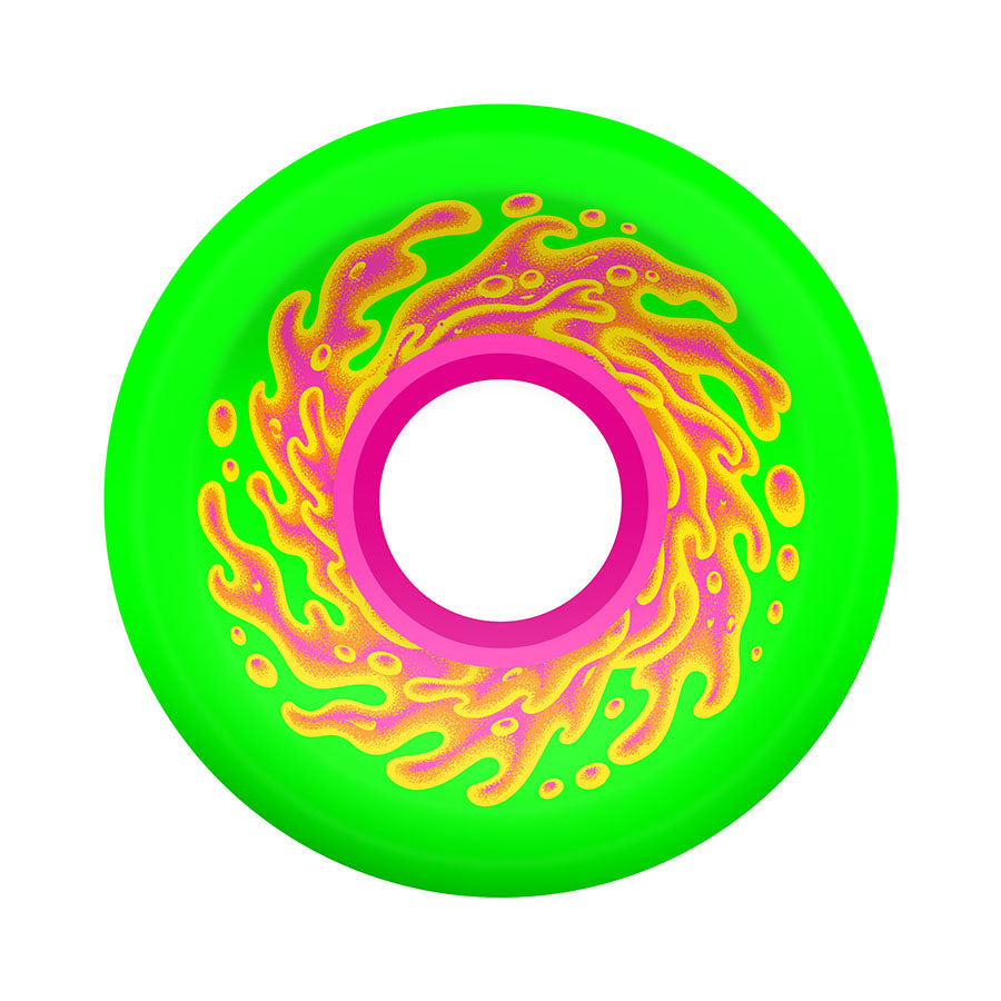 Mini OG Slime Wheels 54.5mm 78a Green Pink - Premium Skateboard Wheels for Smooth Riding & Tricks - Perfect for Street Skating, Park Rides & Longboard Cruising