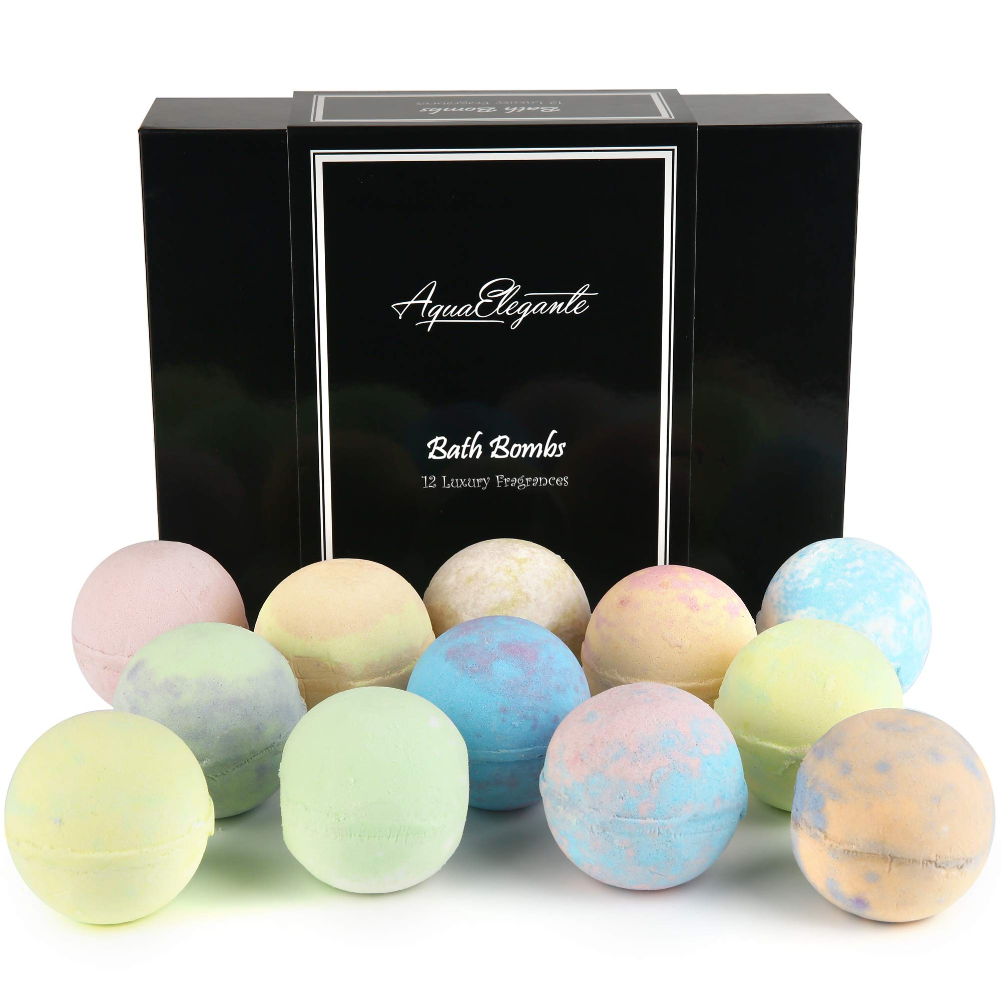 Premium 12-Piece Luxury Bath Bomb Gift Set for Women - Organic Essential Oils, Moisturizing Vegan Bubbles - Perfect for Spa Nights, Self-Care Gifts & Relaxation Therapy
