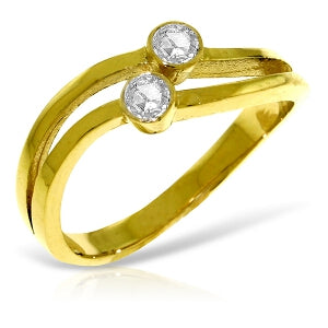 0.2 Carat 14K Solid Yellow Gold Ring with 0.20 Carat Natural Diamond - Elegant Wedding Band, Anniversary Gift, or Everyday Jewelry for Women