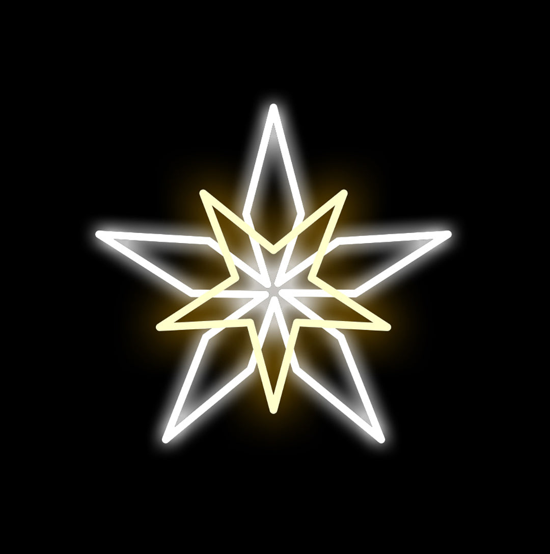 20 Warm White & Pure White LED Double Star Ground Mount Lights for Outdoor Pathway, Garden, and Landscape Lighting - Energy Efficient & Weatherproof
