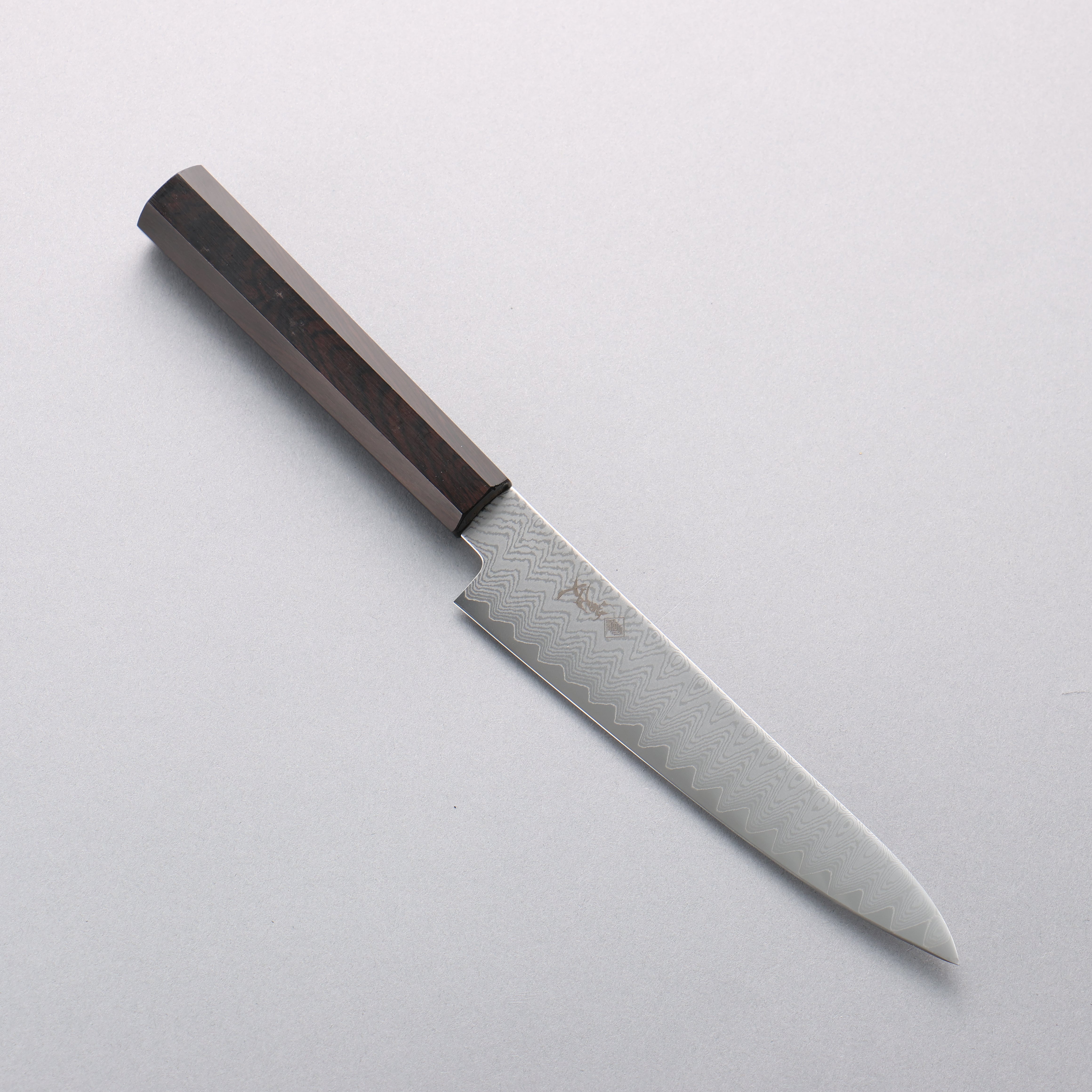 Premium Kanjyo VG10 Damascus Steel Petty Utility Knife 150mm - Japanese Chef Knife with Ebony Wood Handle - Perfect for Slicing, Dicing & Precision Kitchen Tasks
