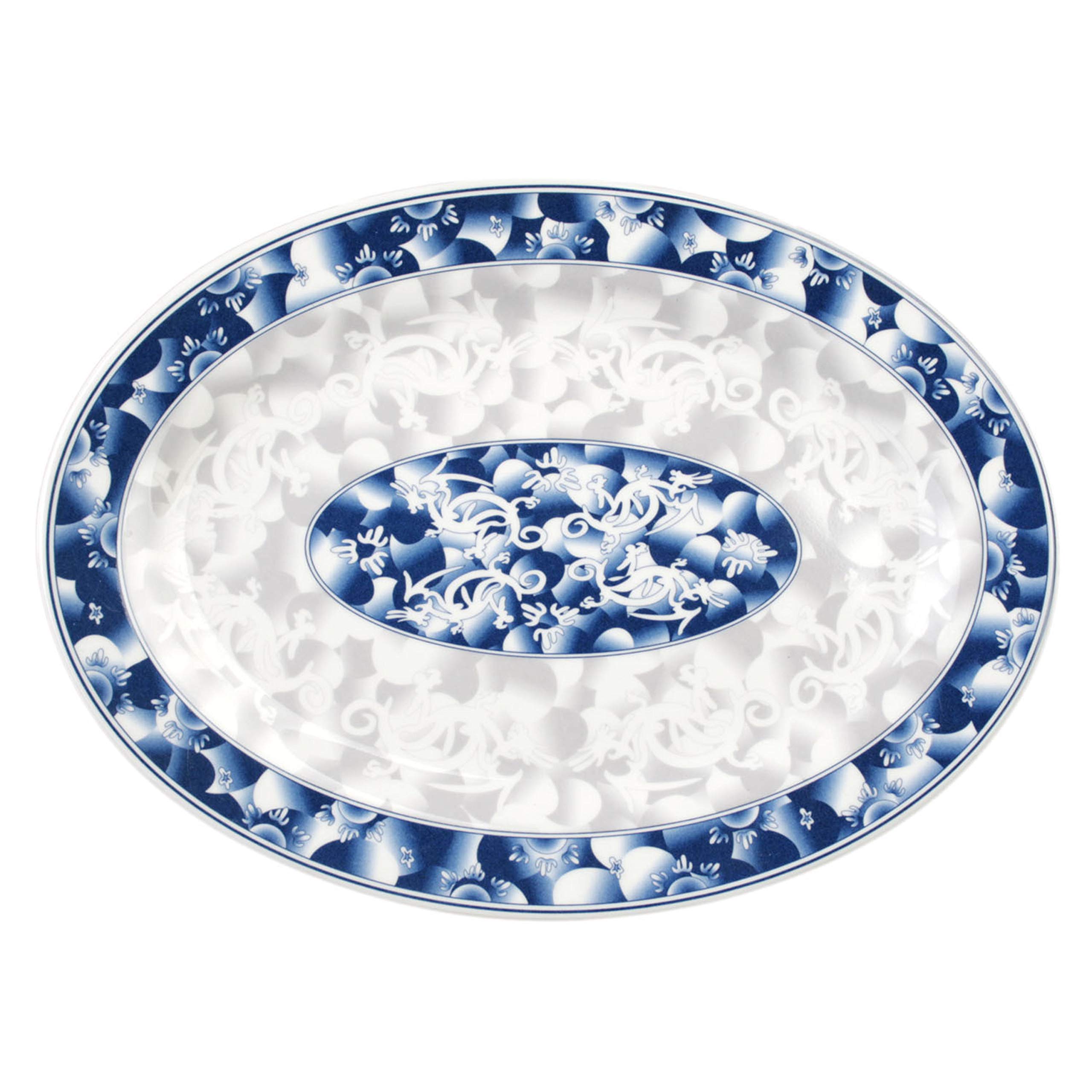 Thunder Group Blue Dragon Melamine Dinnerware Set - 8