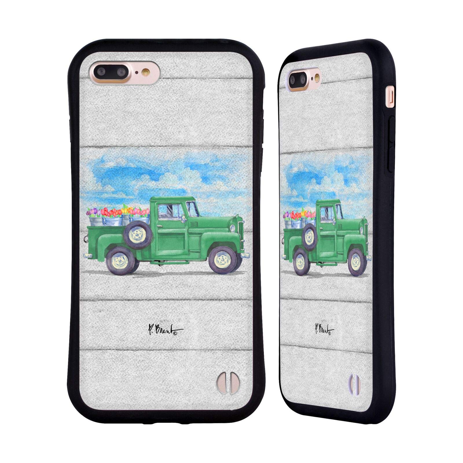 Paul Brent Tulips Flower Truck Hybrid Case for iPhone 7 Plus/iPhone 8 Plus - Officially Licensed Head Case Designs | Perfect for Spring Outings & Nature Lovers