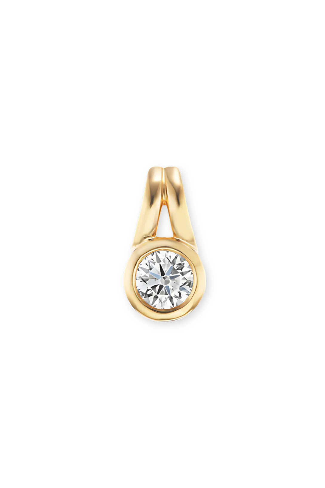 Exquisite Round White Diamond Pendant Necklace - 14K Gold Solitaire Jewelry for Women - Perfect for Weddings, Anniversaries & Special Occasions