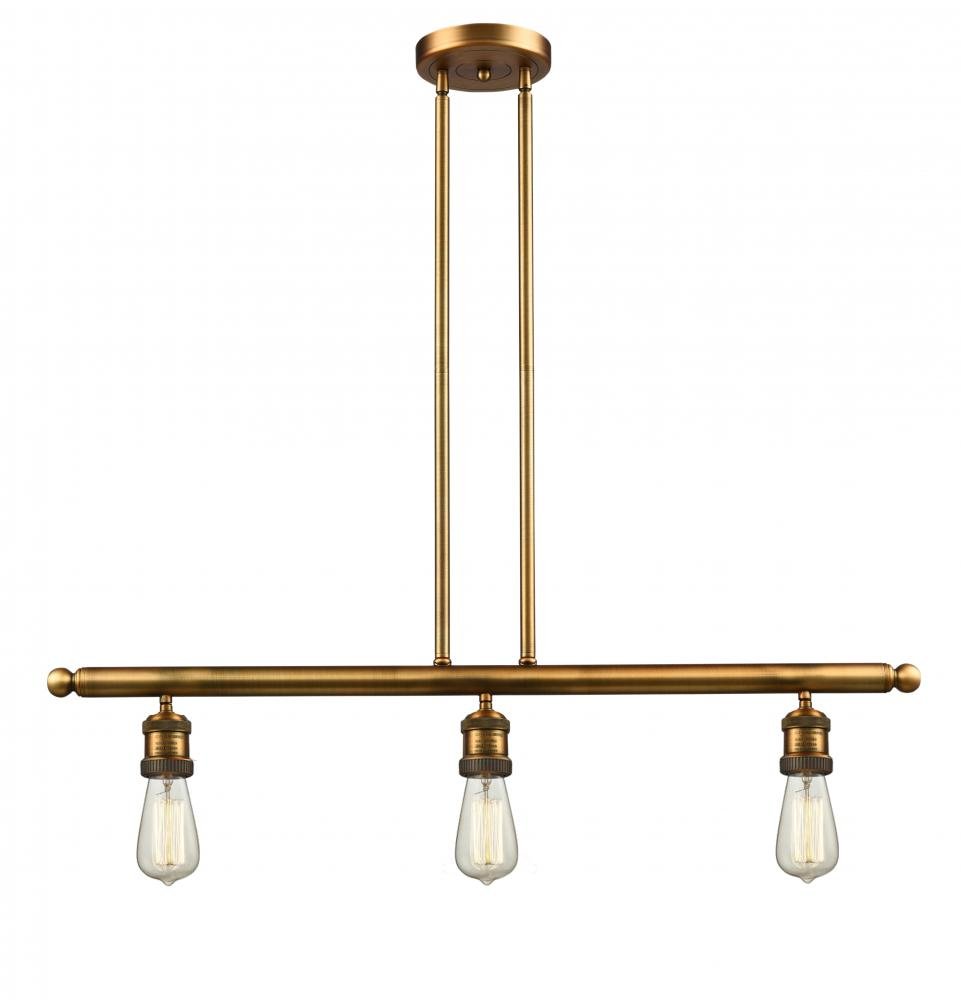 213-BB Modern 3-Light Island Pendant Lighting Fixture - Brushed Nickel Finish for Kitchen Dining Room Bar Countertop
