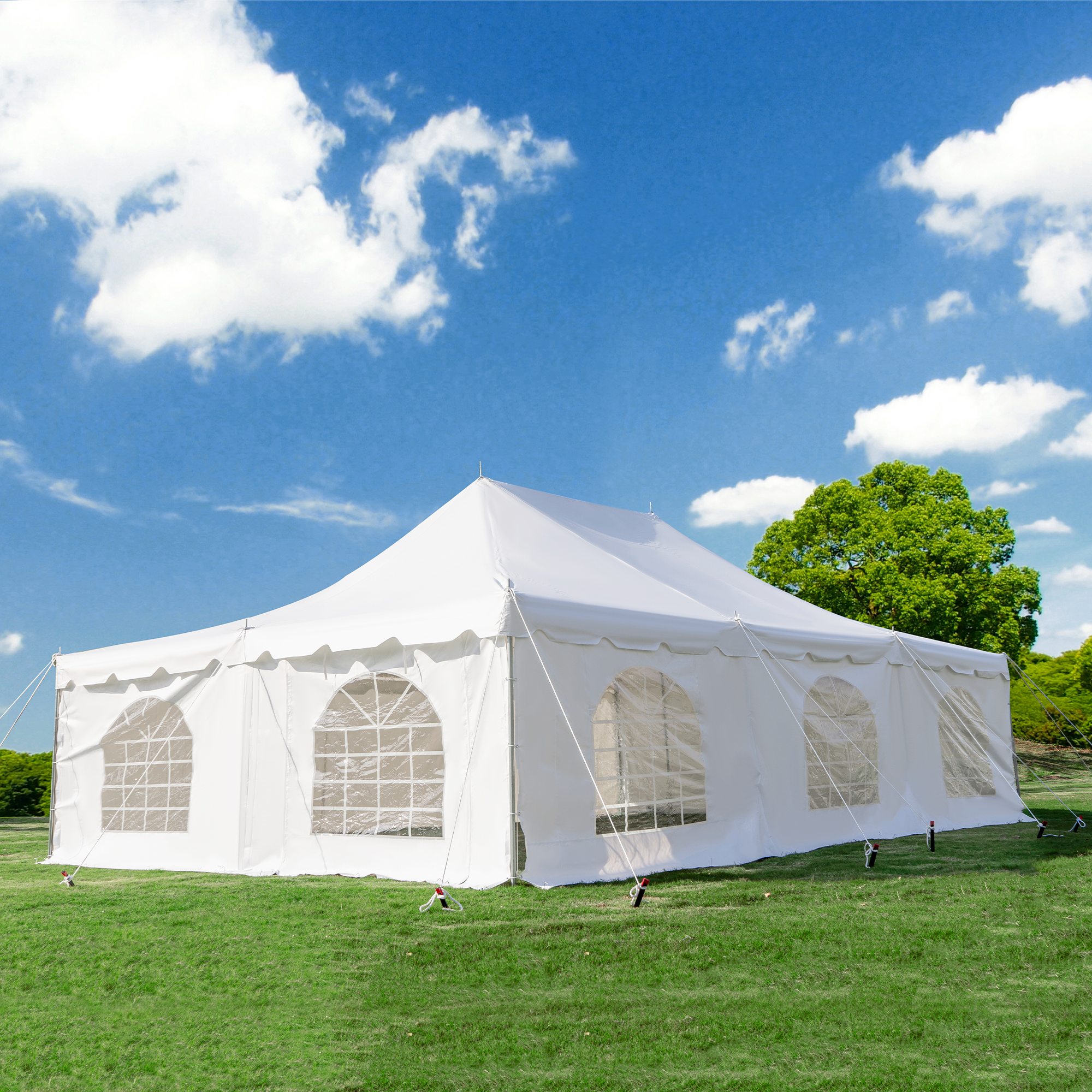 20x30 Party Tent by EROMMY - Waterproof Outdoor Canopy for Weddings, Events & Backyard Gatherings - Heavy Duty Frame with UV Protection