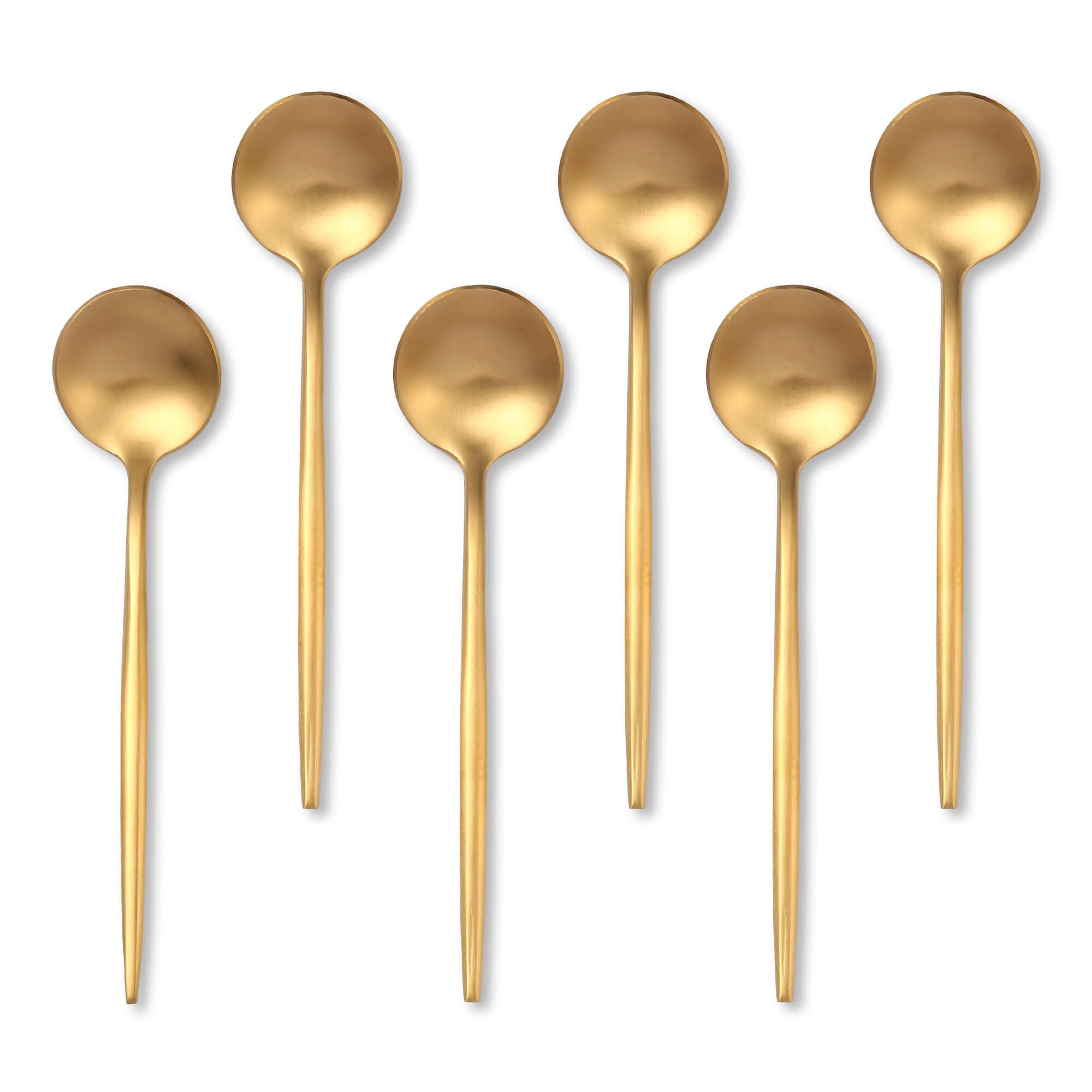 Premium 6-Piece Gold Coffee Spoon Set - 5.11