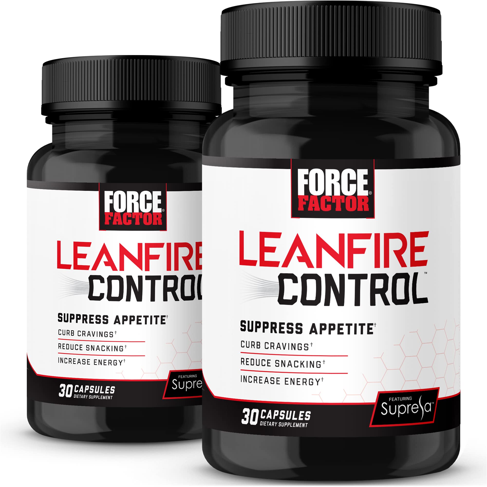 Force Factor LeanFire Control Weight Loss Supplement - 2 Pack (120 Capsules) | Appetite Suppressant with B12 Vitamins, Green Tea Extract & Garcinia Cambogia | Curb Cravings, Reduce Snacking & Boost Energy | Ideal for Diet Support, Fitness Goals & Healthy Lifestyle