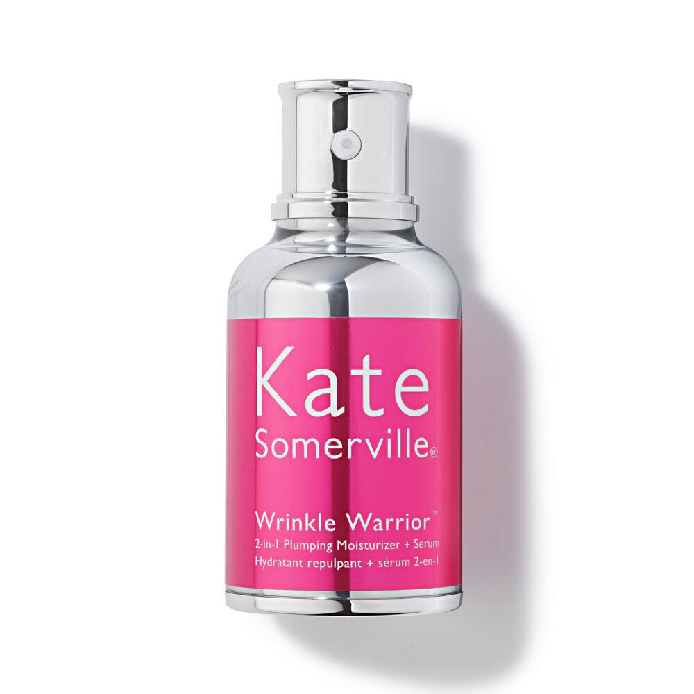 Kate Somerville Wrinkle Warrior 2-in-1 Plumping Moisturizer & Face Serum - Hydrates & Smooths Skin Instantly - 1.7 Fl Oz - Perfect for Daily Anti-Aging Skincare Routine & Travel Skincare Essentials