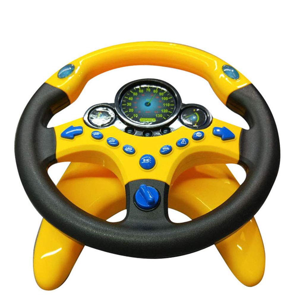 **Kids Steering Wheel Toy - Realistic Simulation Car Steering Wheel for Toddlers & Preschoolers - Educational Driving Pretend Play Toy for Indoor & Outdoor Fun**