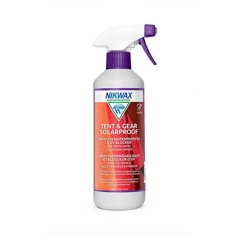 Nikwax Tent & Gear SolarProof Waterproofing Spray - 500ml | UV Protection for Outdoor Gear, Tents & Camping Equipment | Perfect for Hiking, Backpacking & Adventure Trips