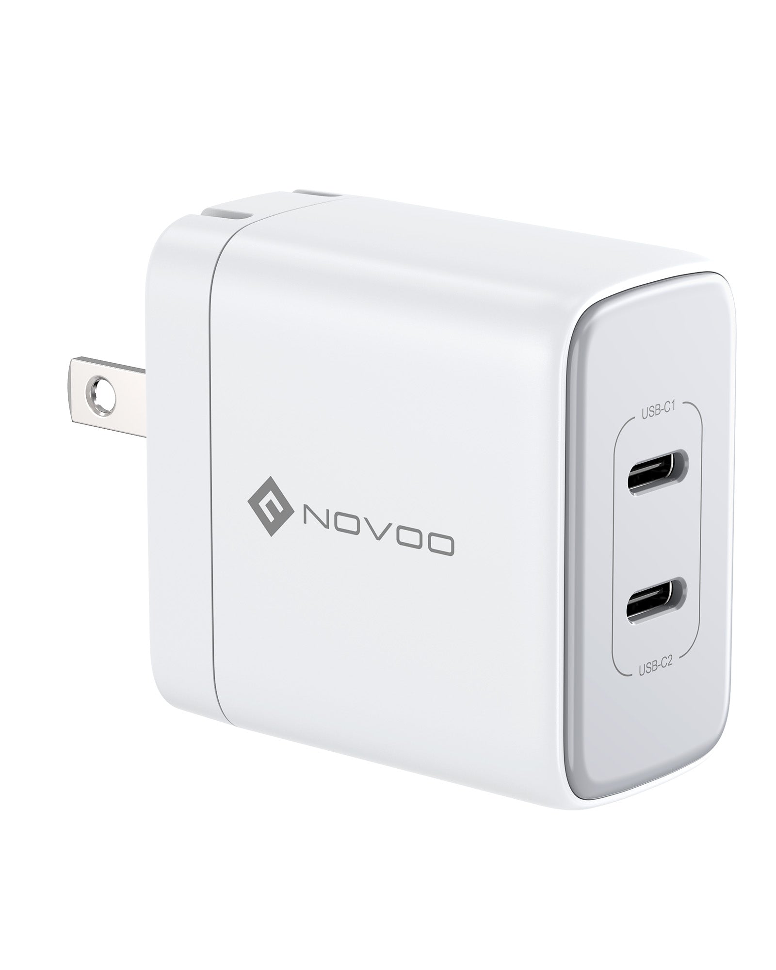 NOVOO RG35C 35W Dual USB-C GaN Fast Charger - Compact & Powerful for iPhone 15, MacBook, iPad, Samsung Galaxy | Perfect for Travel, Office & Home Use