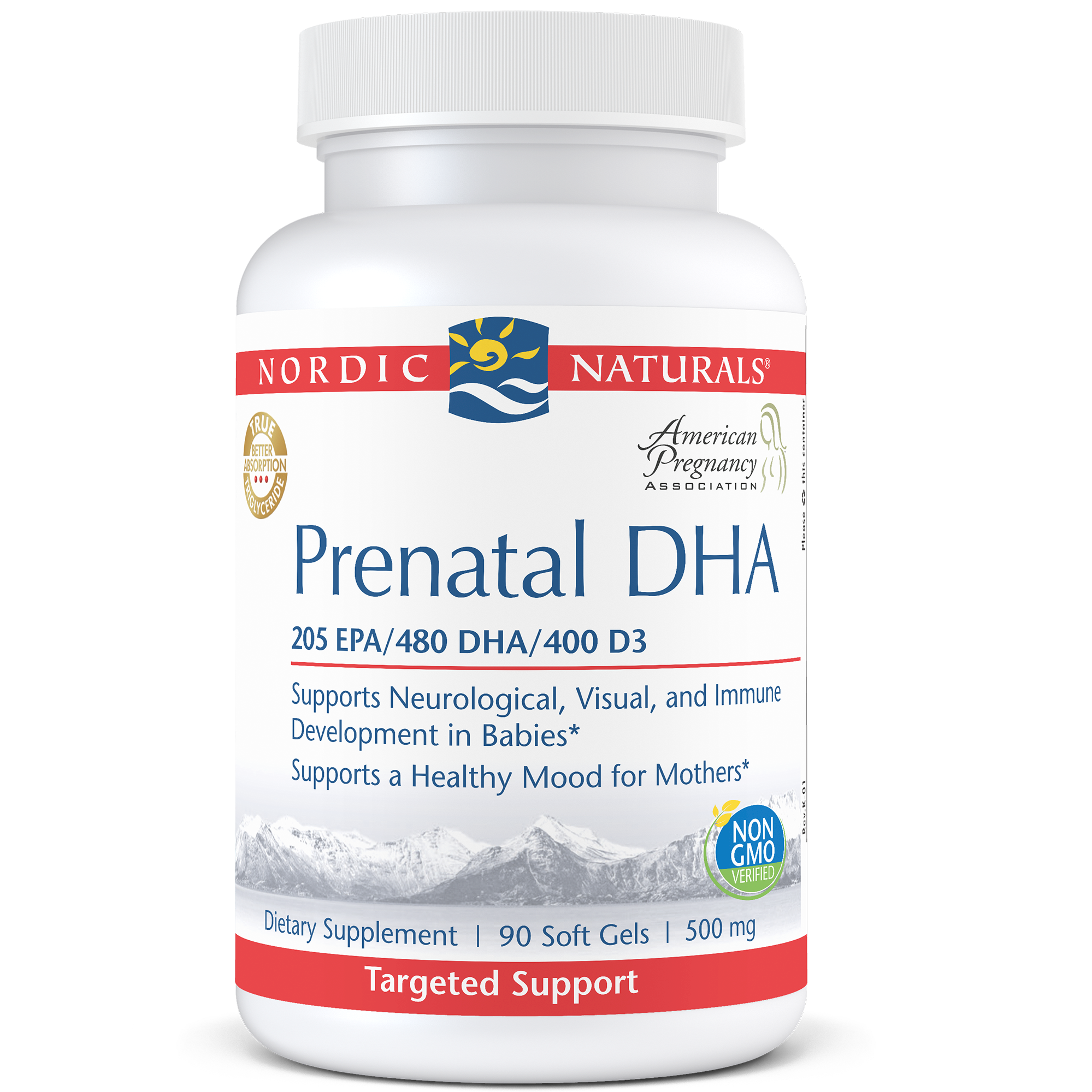 Best Prenatal DHA 500mg Softgels for Pregnancy - Omega-3 Fish Oil Supplement for Baby Brain & Eye Development - Supports Healthy Pregnancy & Breastfeeding