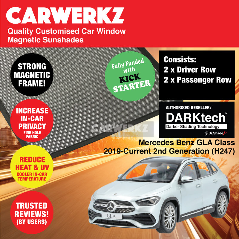 Custom Mercedes Benz GLA Class 2019-2023 (H247) SUV Window Sunshades | Magnetic Car Window Shades for GLA 2nd Gen | UV Protection & Heat Reduction | Perfect for Road Trips & Summer Parking