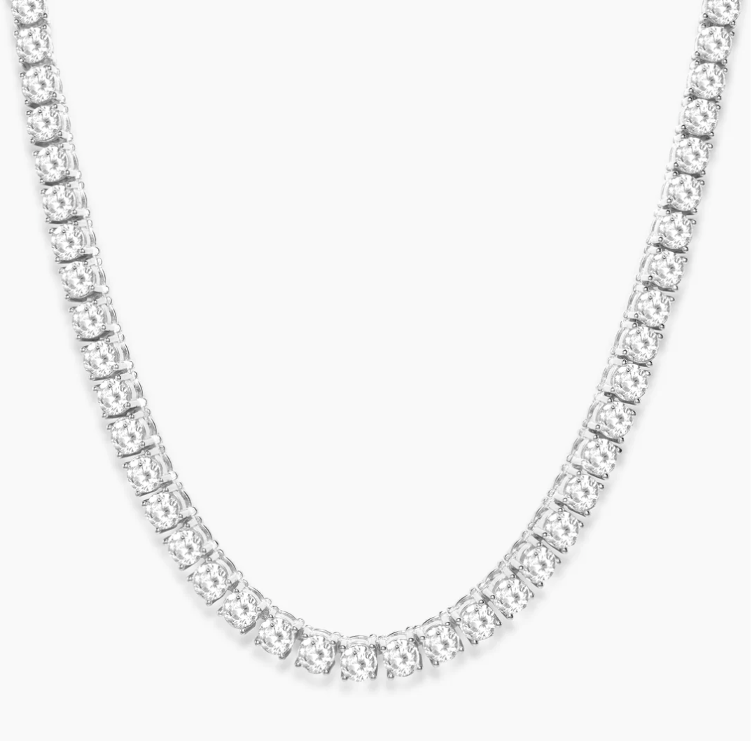 Men's Tennis Necklace - 14K Gold Plated Diamond-Cut Cuban Chain Necklace for Men | Perfect for Casual Wear, Date Nights & Special Occasions