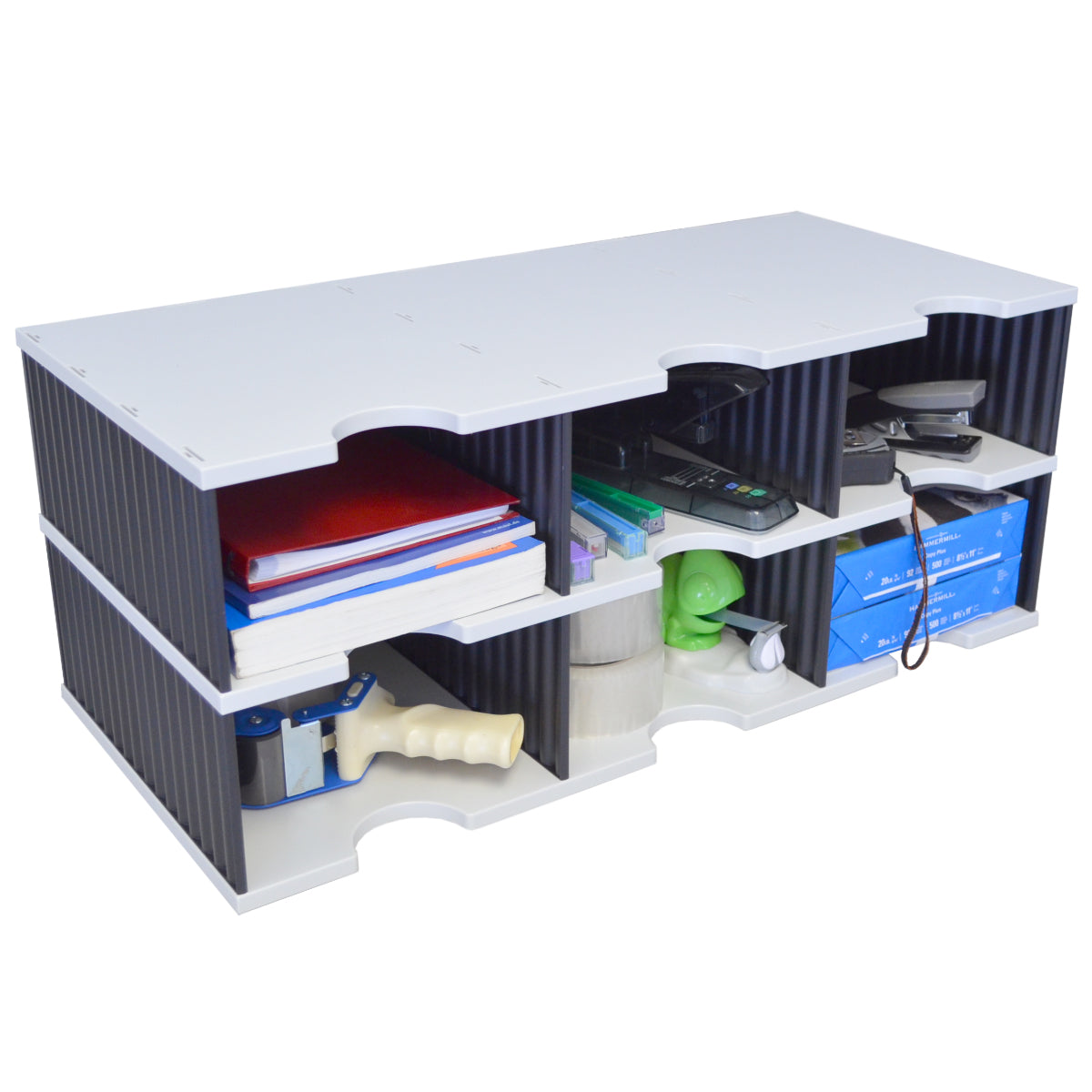 Ultimate Office TierDrop™ Desktop Organizer - 6 Compartment High Capacity File Sorter with Expandable Add-On Tiers | Lifetime Guarantee | Perfect for Office, Home & School Organization