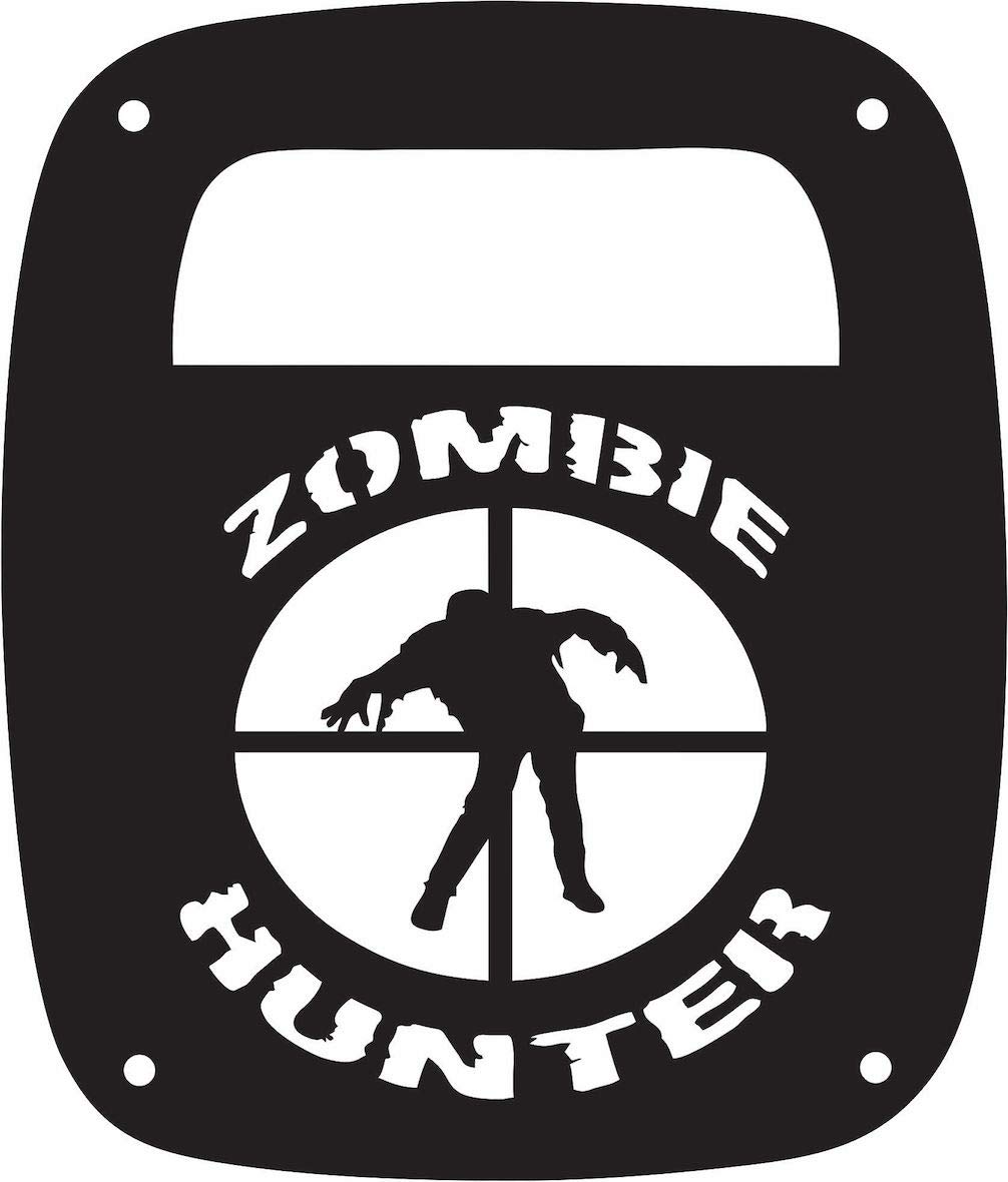 Zombie Hunter Tail Light Covers for Jeep Wrangler TJ & YJ (1997-2006) - Black Smoke Lens - 2-Piece Set - Off-Road Accessories for Adventure & Halloween Decor