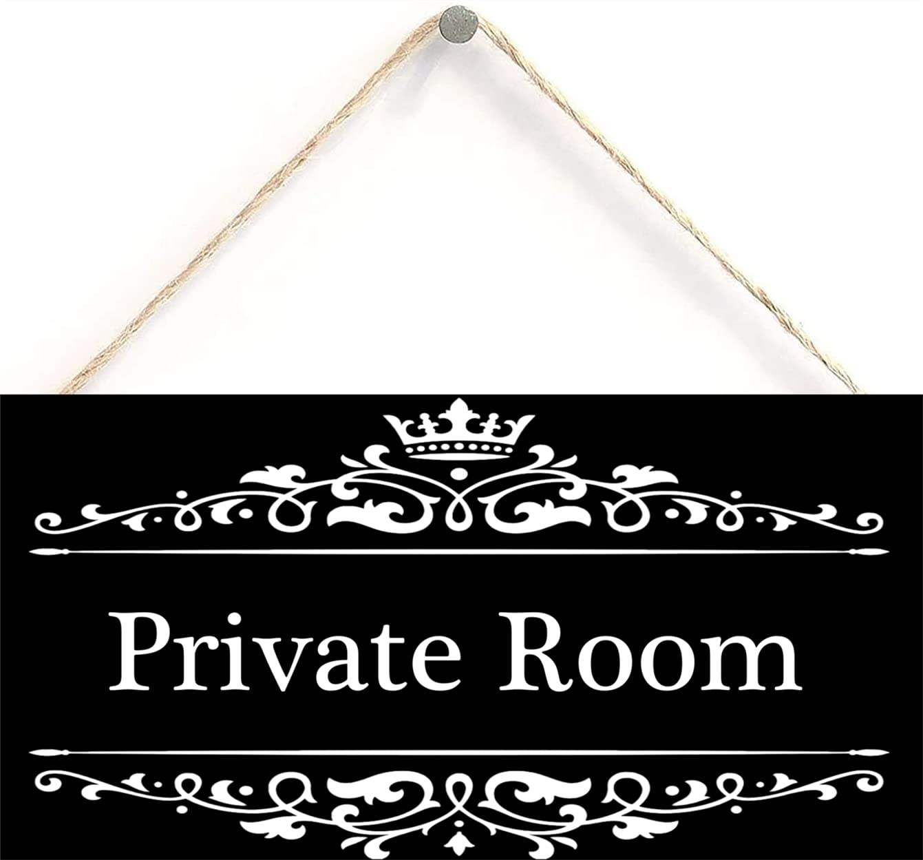 Private Room Sign - Handcrafted Wooden Hanging Decor for Bedroom & Bathroom - 6x12 Inch Rustic Wall Art - Perfect for Home, Office, or Gift Giving