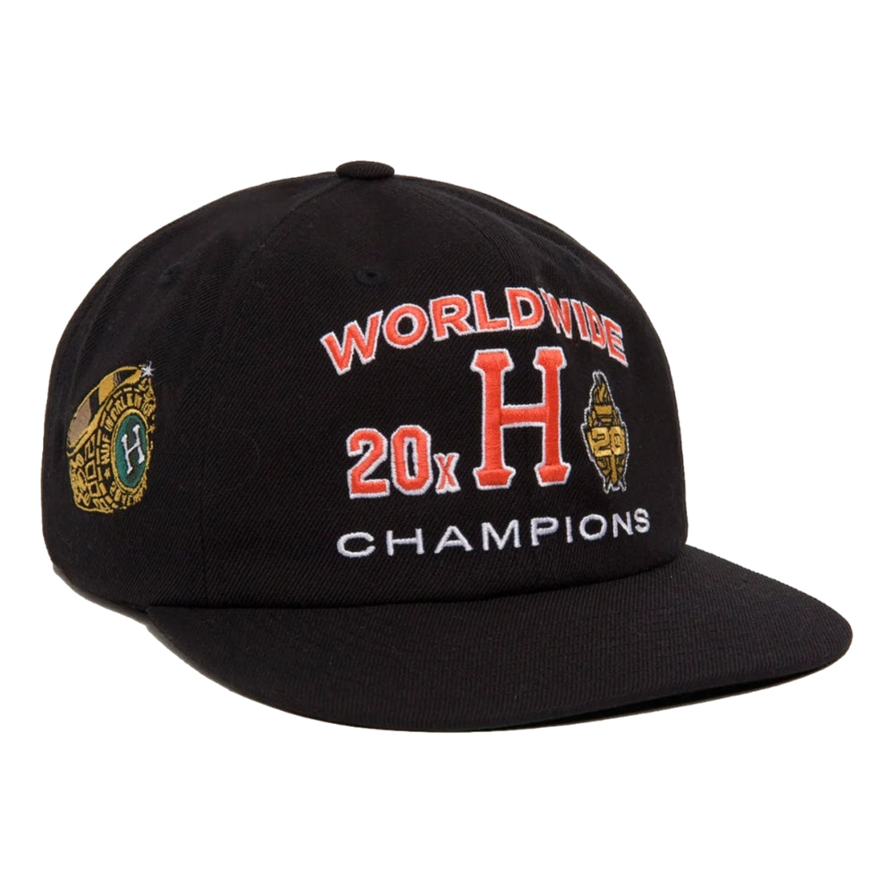 HUF 20th Anniversary Snapback Hat - Black Adjustable Baseball Cap for Men & Women - Perfect for Streetwear, Skateboarding, and Casual Outfits