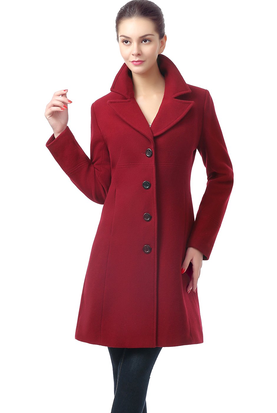 BGSD Women's Joan Wool Blend Walking Coat - Warm Winter Trench Coat for Outdoor Activities (Plus Size & Petite Available) | Perfect for Hiking, Travel & Daily Commute