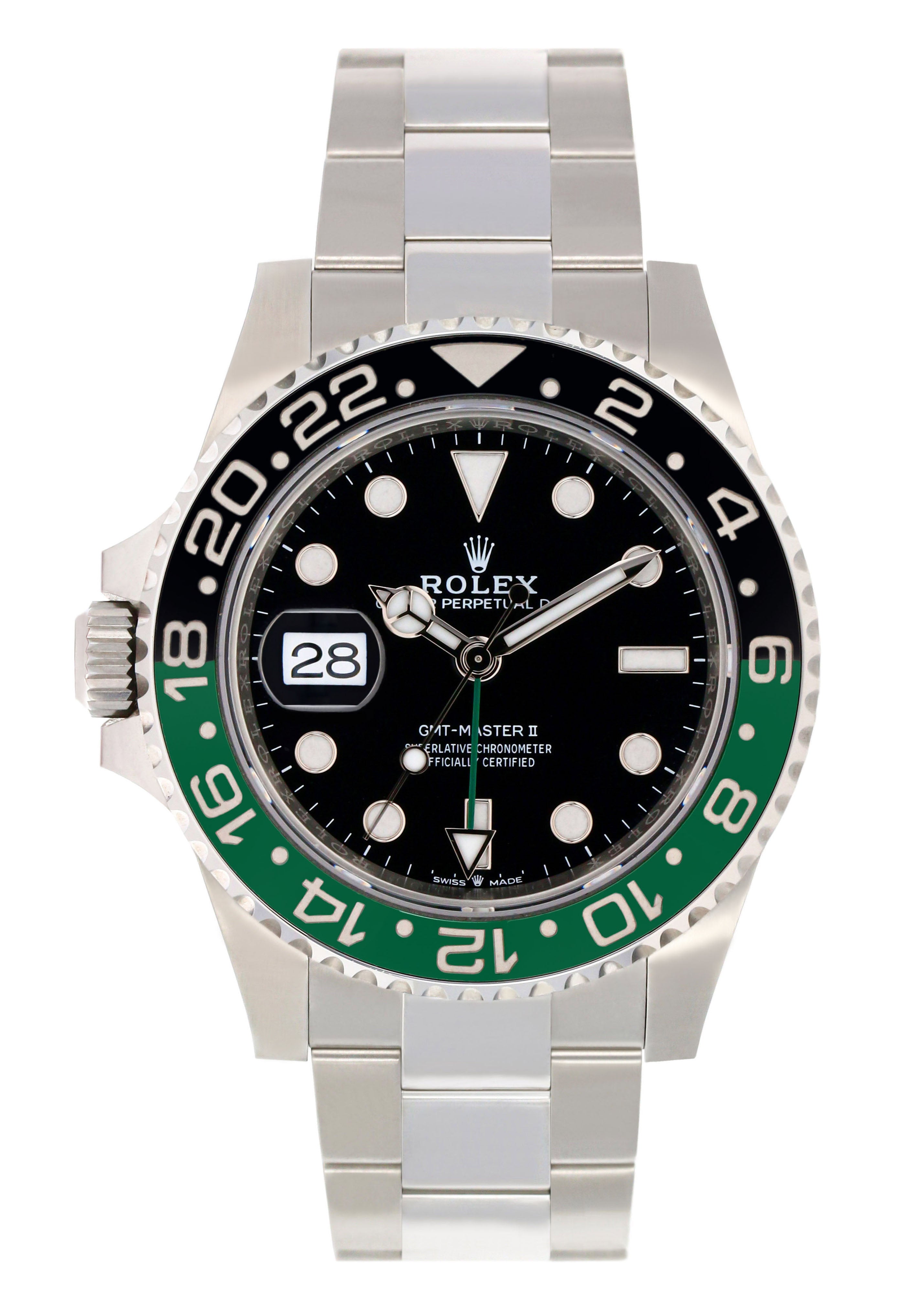 Rolex GMT Master II 40mm Black & Green Bezel Men's Luxury Watch (Ref. 126720VTNR) - Perfect for Travel, Business & Collectors