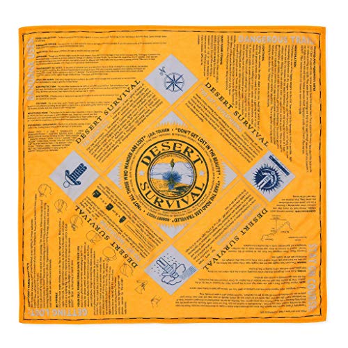 UV Protective Microfiber Desert Survival Bandana - Cooling Headband & Neck Gaiter for Hiking, Camping, Outdoor Adventures (Orange) - Perfect for Sun Protection, Dust Protection & Sweat Absorption