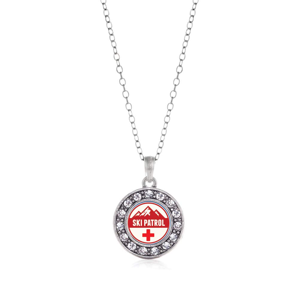 Inspired Silver - 18 Inch Sterling Silver Circle Charm Necklace with Cubic Zirconia, Elegant Dainty Jewelry for Women, Perfect for Everyday Wear & Special Occasions